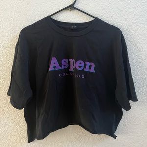 brandy melville aspen colorado cropped tee